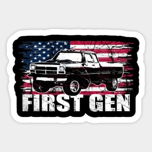 First Gen cummins Dodge ram truck Squarebody First generation Truck Classic American 1st gen Pickup Sticker